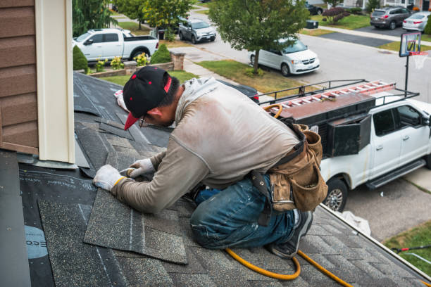 Professional Roofing technician working in Holland, MA